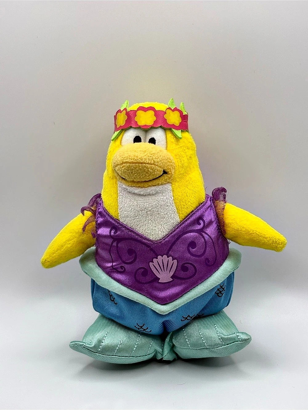 Disney X Jakks Pacific Club Penguin 6.5" Mermaid Plush No Tags Tush Tag Cut